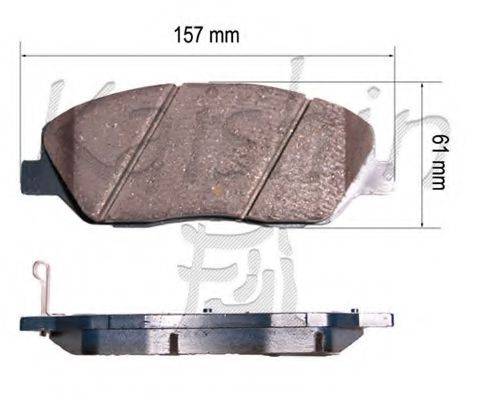 KAISHIN D11198OE Комплект гальмівних колодок, дискове гальмо