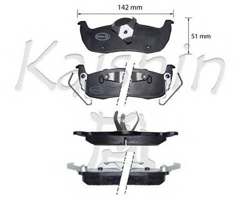 KAISHIN FK1313 Комплект гальмівних колодок, дискове гальмо