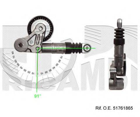 CALIBER 87790 Натягувач ременя, клинового зубча