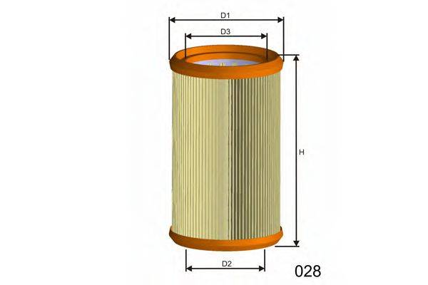 MISFAT R341 Повітряний фільтр