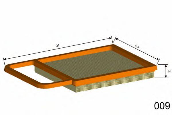 MISFAT P403 Повітряний фільтр