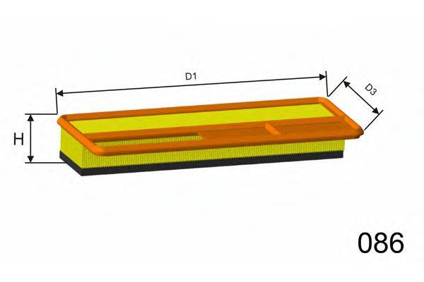 MISFAT P191A Повітряний фільтр