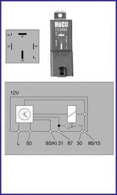 HITACHI 132090 Реле, система розжарювання