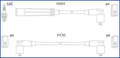 HITACHI 134475 Комплект дротів запалювання