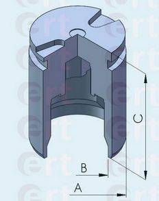 ERT 150801C Поршень, корпус скоби гальма