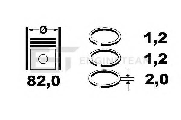 ET ENGINETEAM R1000100 Комплект поршневих кілець