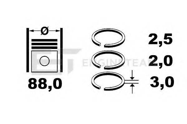 ET ENGINETEAM R1001000 Комплект поршневих кілець