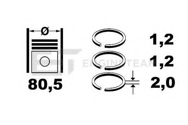 ET ENGINETEAM R1002000 Комплект поршневих кілець