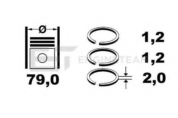 ET ENGINETEAM R1003700 Комплект поршневих кілець