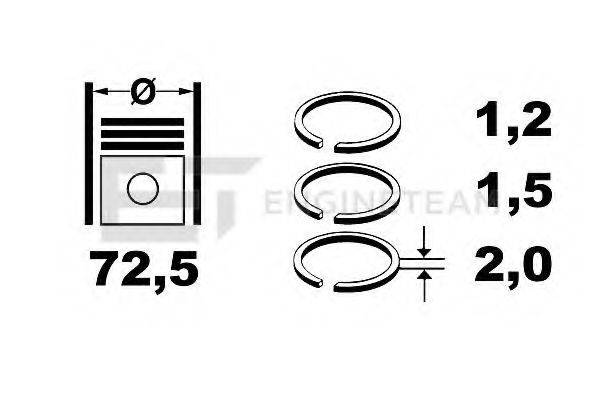 ET ENGINETEAM R1007300 Комплект поршневих кілець