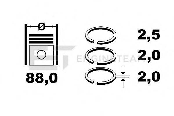 ET ENGINETEAM R1007900 Комплект поршневих кілець