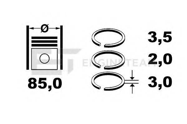 ET ENGINETEAM R1003800 Комплект поршневих кілець