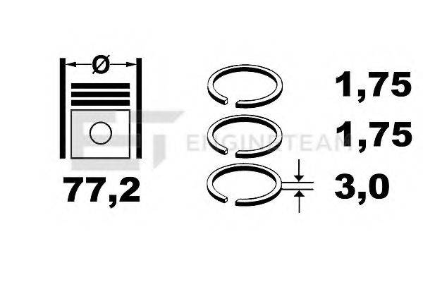 ET ENGINETEAM R4001700 Комплект поршневих кілець