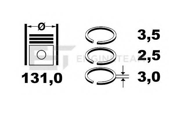 ET ENGINETEAM R1008500 Комплект поршневих кілець