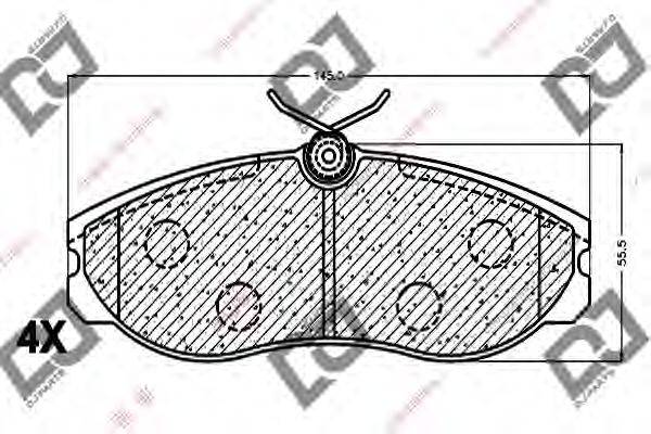 DJ PARTS BP1089 Комплект гальмівних колодок, дискове гальмо