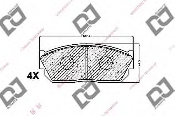 DJ PARTS BP1213 Комплект гальмівних колодок, дискове гальмо