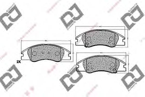 DJ PARTS BP1358 Комплект гальмівних колодок, дискове гальмо