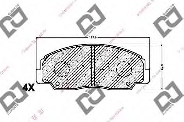 DJ PARTS BP1367 Комплект гальмівних колодок, дискове гальмо