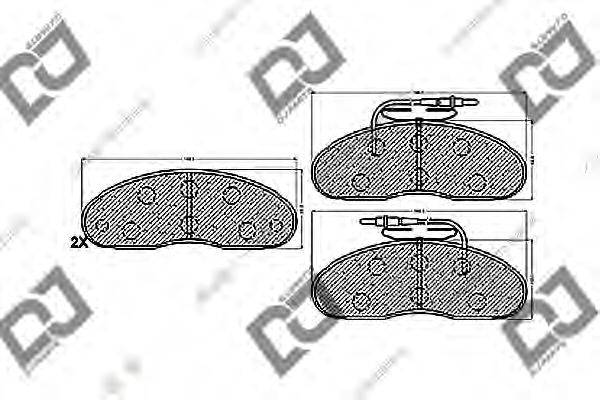 DJ PARTS BP1388 Комплект гальмівних колодок, дискове гальмо