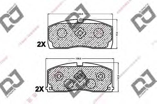 DJ PARTS BP1420 Комплект гальмівних колодок, дискове гальмо