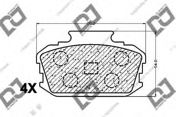 DJ PARTS BP1441 Комплект гальмівних колодок, дискове гальмо