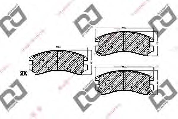 DJ PARTS BP1461 Комплект гальмівних колодок, дискове гальмо