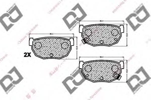 DJ PARTS BP1469 Комплект гальмівних колодок, дискове гальмо