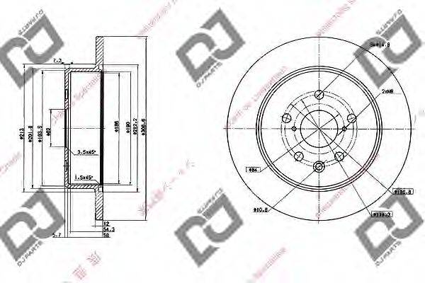 DJ PARTS BD1026 гальмівний диск