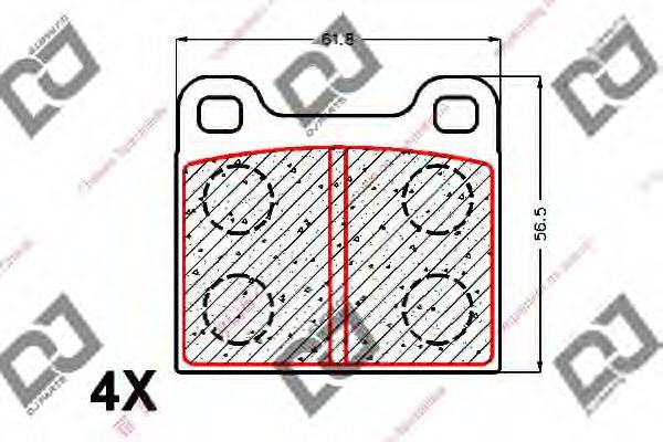 DJ PARTS BP1994 Комплект гальмівних колодок, дискове гальмо