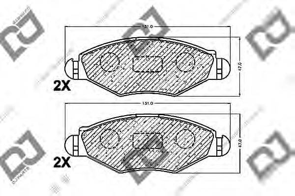 DJ PARTS BP1391 Комплект гальмівних колодок, дискове гальмо