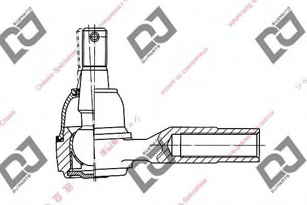 DJ PARTS DE1035 Наконечник поперечної кермової тяги