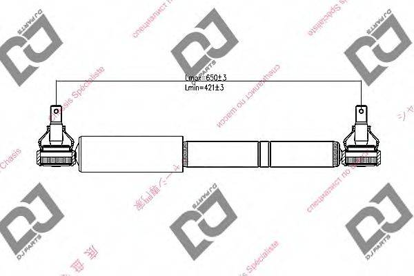 DJ PARTS DD1000H Амортизатор рульового керування