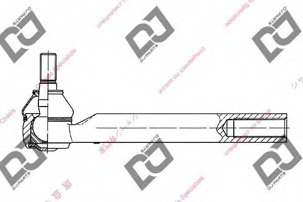 DJ PARTS DE1155 Наконечник поперечної кермової тяги