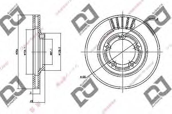 DJ PARTS BD1082 гальмівний диск