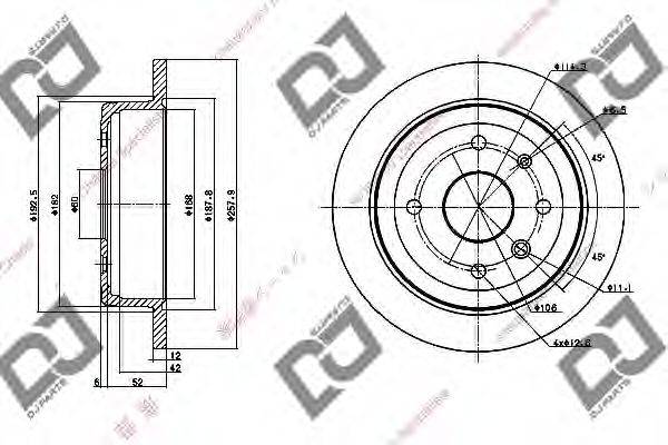 DJ PARTS BD1091 гальмівний диск