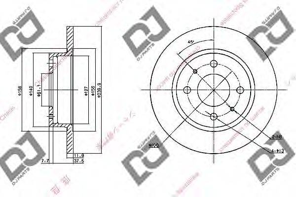 DJ PARTS BD1099 гальмівний диск