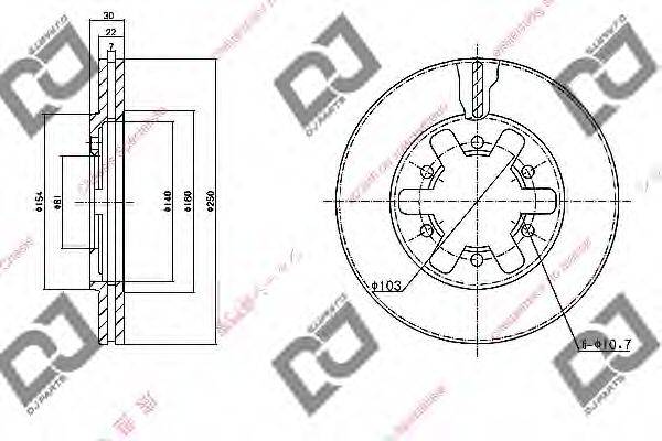 DJ PARTS BD1102 гальмівний диск