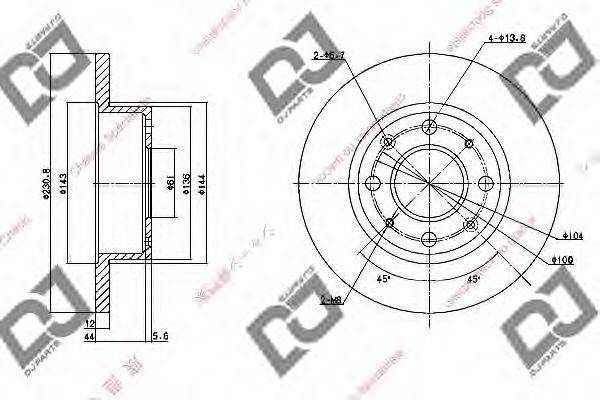 DJ PARTS BD1109 гальмівний диск