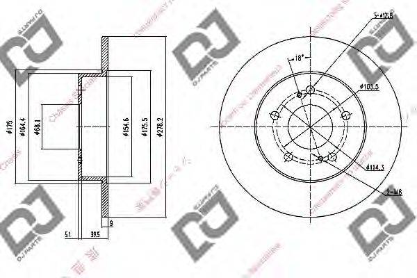 DJ PARTS BD1113 гальмівний диск