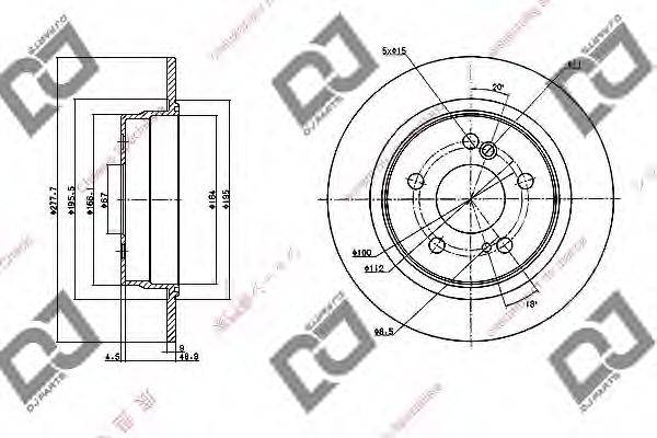 DJ PARTS BD1123 гальмівний диск