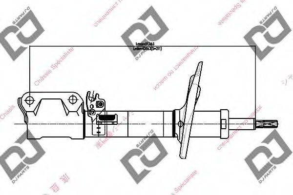 DJ PARTS DS1723GS Амортизатор