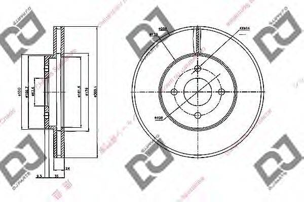 DJ PARTS BD2069 гальмівний диск