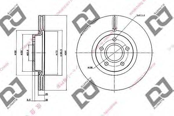 DJ PARTS BD2072 гальмівний диск