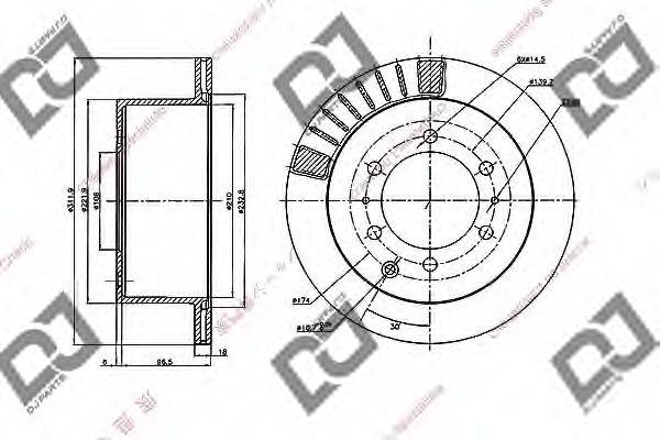 DJ PARTS BD2034 гальмівний диск