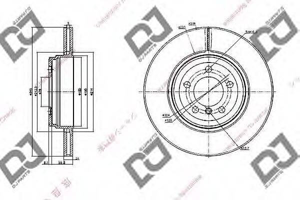 DJ PARTS BD1168 гальмівний диск