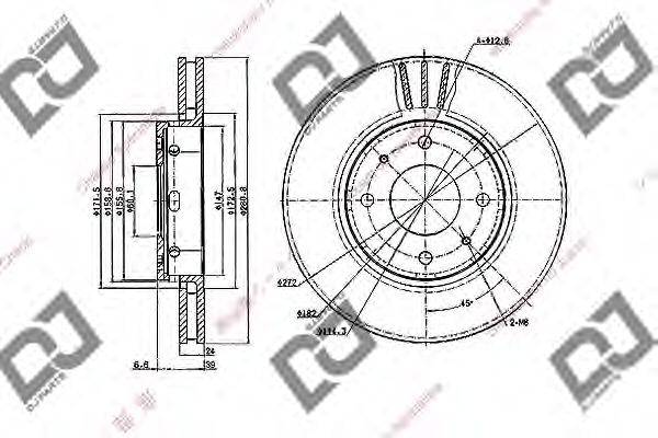 DJ PARTS BD2007 гальмівний диск