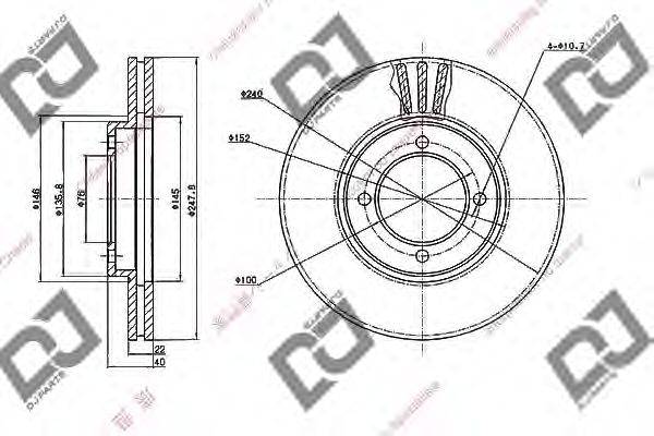 DJ PARTS BD2012 гальмівний диск