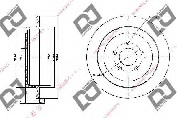 DJ PARTS BD1198 гальмівний диск