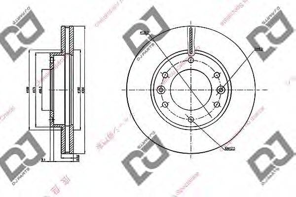 DJ PARTS BD1956 гальмівний диск