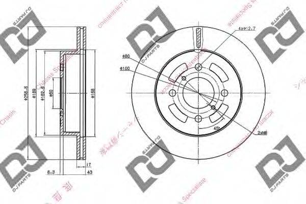 DJ PARTS BD1947 гальмівний диск